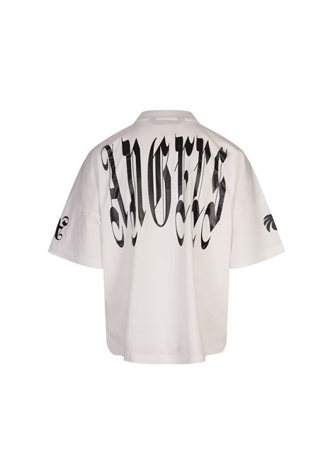 PALM ANGELS T-Shirt Oversize Logo Gothic Bianca - PALM ANGELS Novità