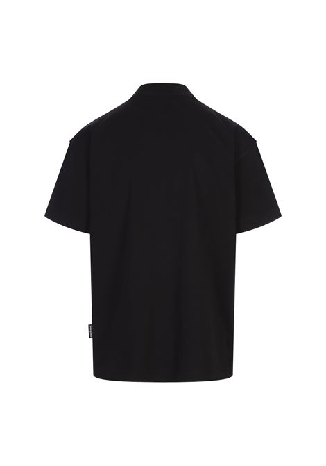 PALM ANGELS T-Shirt Nera Con Logo Sullo Scollo - PALM ANGELS Offerta