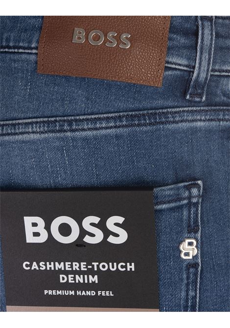 BOSS Maine Jeans Regular Fit In Denim Morbido Blu - BOSS In Vendita