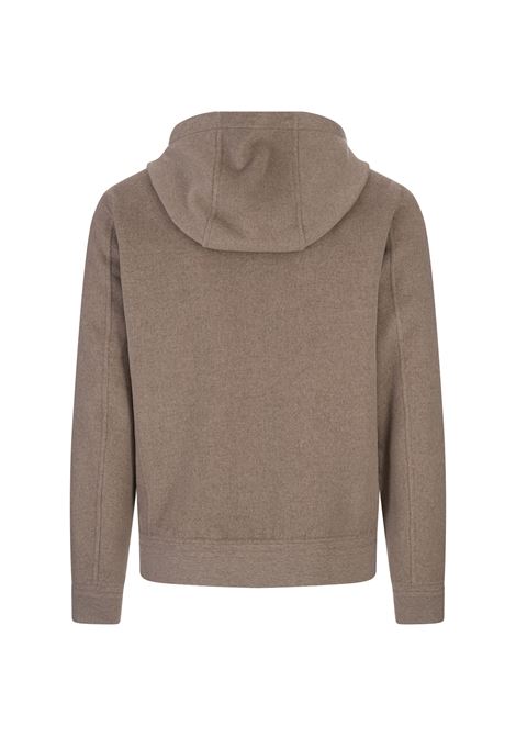 MONTECORE Felpa Zip-Up Con Cappuccio In Cashmere Marrone - MONTECORE I Più Venduti