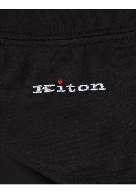 KITON T-Shirt Classica Nera Con Logo Dietro - KITON Vendite Flash