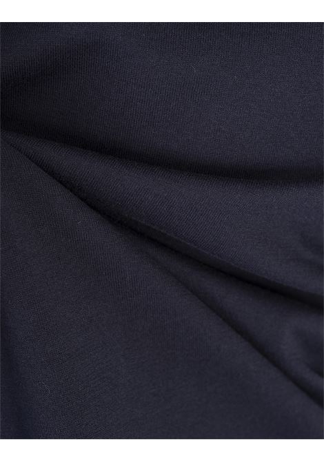 KITON T-Shirt Classica Blu Scuro Con Logo Dietro - KITON In Saldo