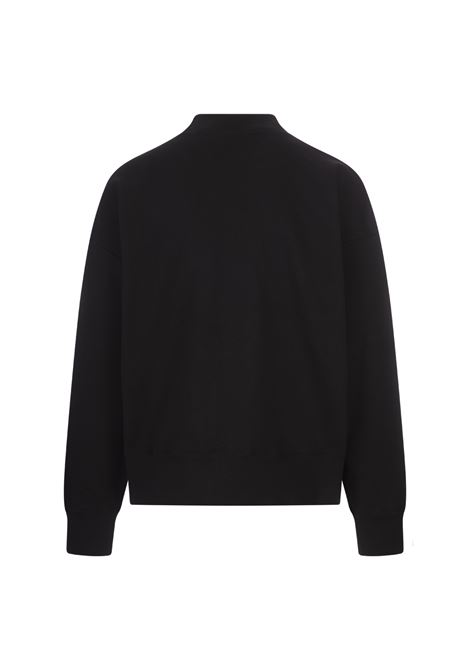 PALM ANGELS Felpa Nera Con Logo Rotondo e Monogramma - PALM ANGELS Spedizione gratuita
