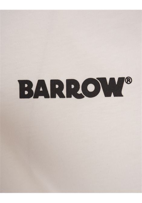 BARROW T-Shirt Bianca Con Logo e Smile - BARROW Grande vendita
