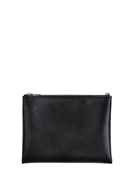 ALEXANDER MCQUEEN Pochette In Pelle Martellata Nera Con Logo - ALEXANDER MCQUEEN Black Friday