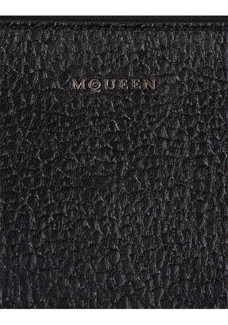 ALEXANDER MCQUEEN Pochette In Pelle Martellata Nera Con Logo - ALEXANDER MCQUEEN Black Friday