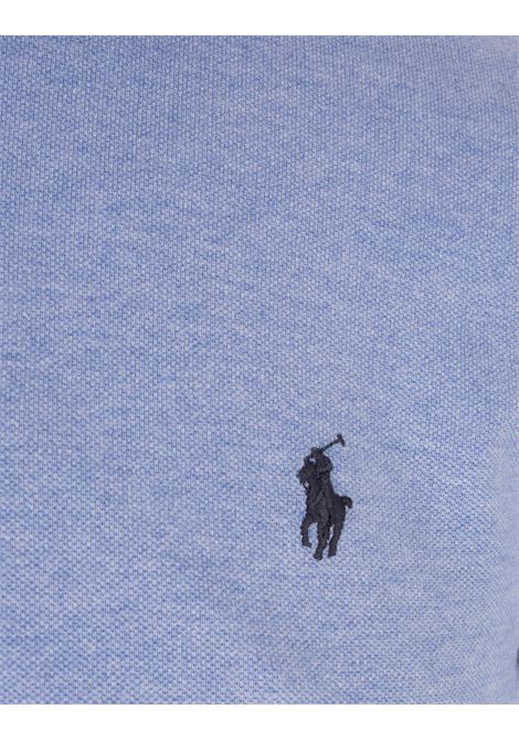 RALPH LAUREN Polo In Piquet Slim-Fit Azzurra - RALPH LAUREN Cyber Monday