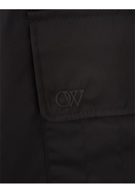 OFF-WHITE Pantaloni Cargo In Tessuto Tecnico Nero - OFF-WHITE Offerta per la Festa della Mamma