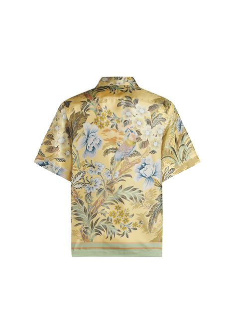 ETRO Camicia Bowling In Seta Stampata Gialla - ETRO Offerta Anniversario