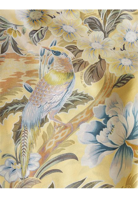 ETRO Camicia Bowling In Seta Stampata Gialla - ETRO Offerta Anniversario