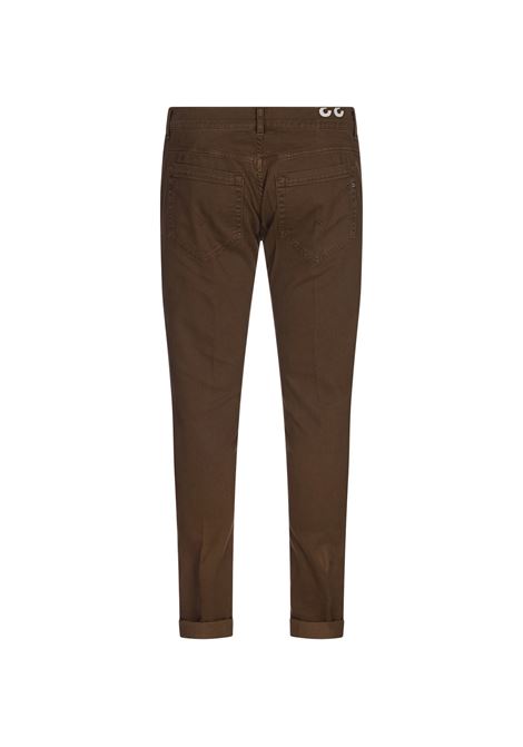 DONDUP Pantaloni George 5 Tasche In Cotone Stretch Marrone - DONDUP Smaltimento dello stoccaggio