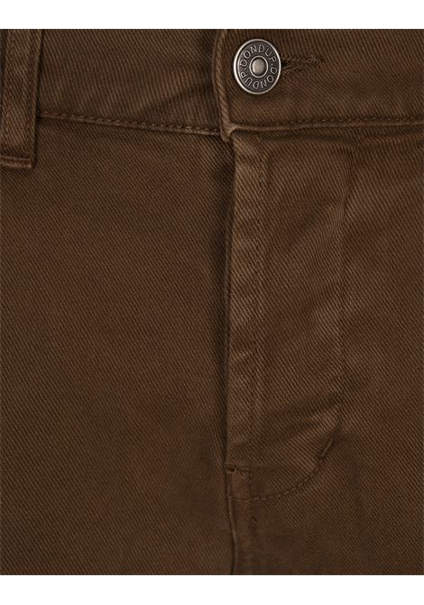 DONDUP Pantaloni George 5 Tasche In Cotone Stretch Marrone - DONDUP Smaltimento dello stoccaggio