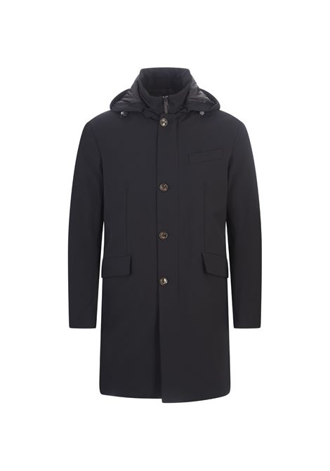 MONTECORE Parka In Lana Rain System Blu Navy - MONTECORE Latest fashion