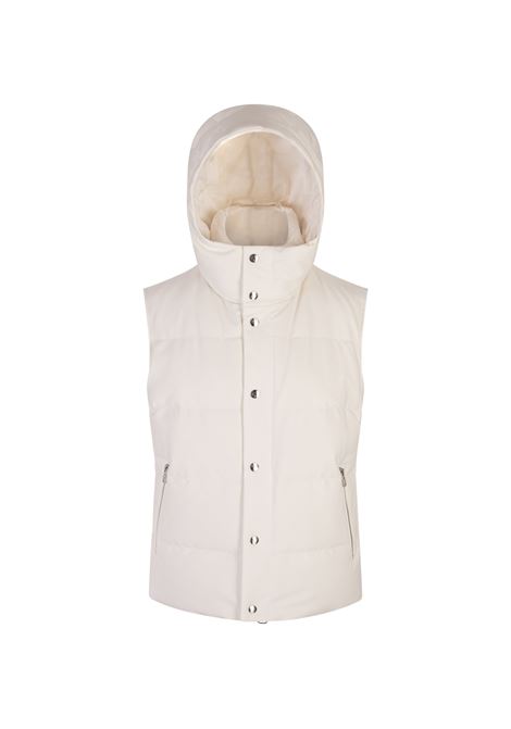 MONTECORE Gilet Imbottito Bianco Con Cappuccio - MONTECORE Offerte esclusive
