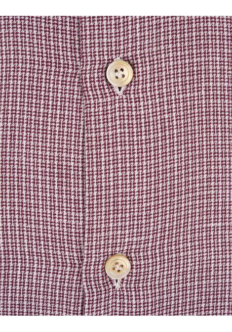 KITON Camicia Con Motivo Pied-De-Poule Rosso - KITON Sconti VIP