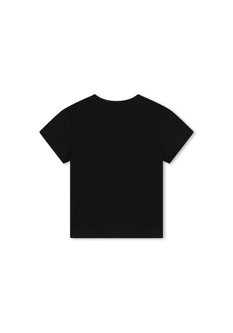 GIVENCHY KIDS T-Shirt Nera Con Logo Di Strass - GIVENCHY KIDS Rilascio limitato