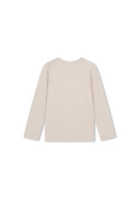 CHLOÉ KIDS T-Shirt a Maniche Lunghe Beige Marl Con Logo - CHLOÉ KIDS Offerta speciale della fabbrica