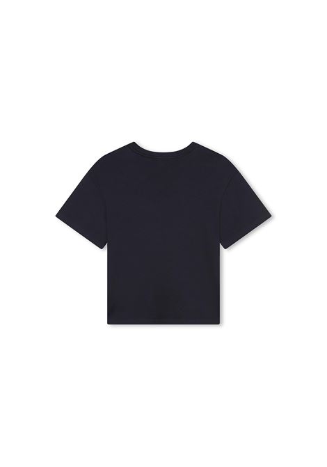 CHLOÉ KIDS T-Shirt Blu Navy Con Logo - CHLOÉ KIDS Discount Store per i nuovi prodotti