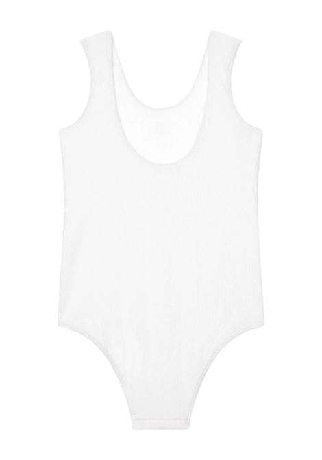 DOLCE & GABBANA KIDS Costume Intero Bianco Con Logo DG In Metallo - DOLCE & GABBANA KIDS Promozione
