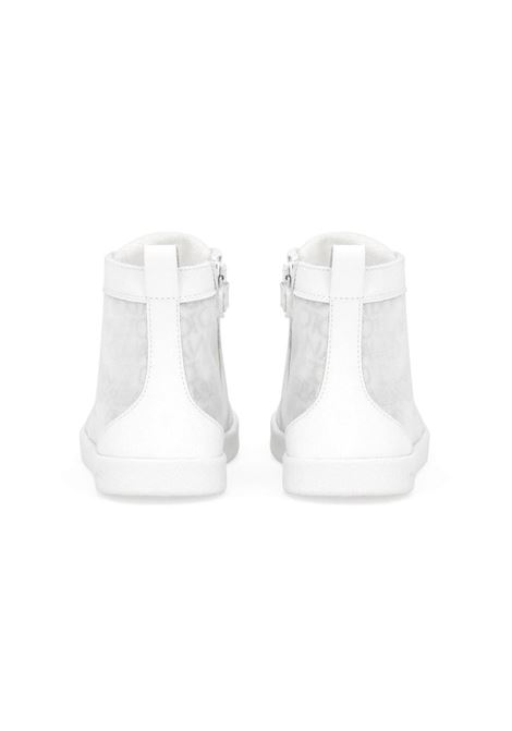 DOLCE & GABBANA KIDS Sneakers Alte Bianche Con Motivo Logo - DOLCE & GABBANA KIDS Spedizione Gratuita