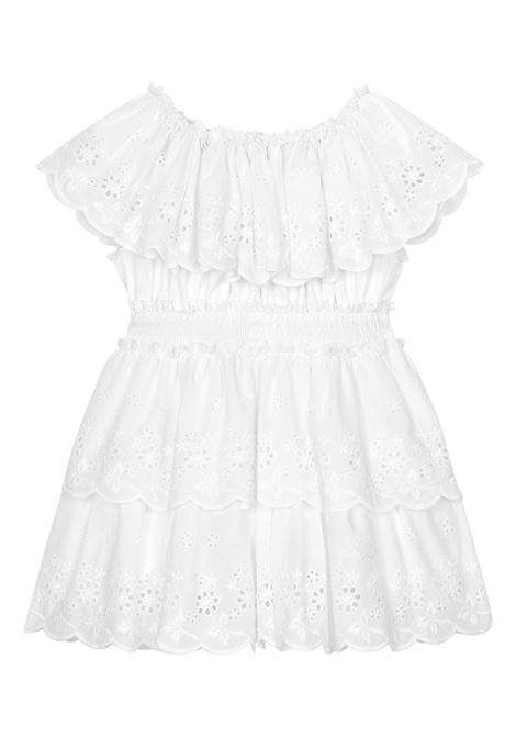 DOLCE & GABBANA KIDS Abito Bianco In Pizzo Sangallo Con Balze - DOLCE & GABBANA KIDS Pezzi Unici