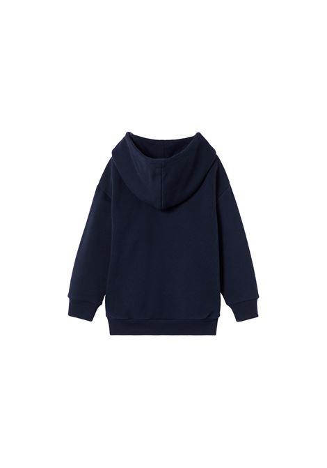GUCCI KIDS Felpa Oversize Blu Scuro Con Stampa Gucci Web - GUCCI KIDS Acquista Ora