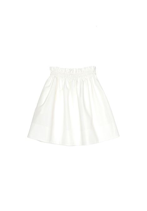 FENDI KIDS Gonna Svasata Bianca Con Logo Rosa - FENDI KIDS Promozione Limitata