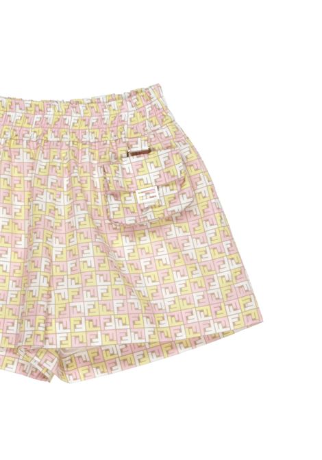 FENDI KIDS Shorts Con Motivo Monogram - FENDI KIDS Shopping Online