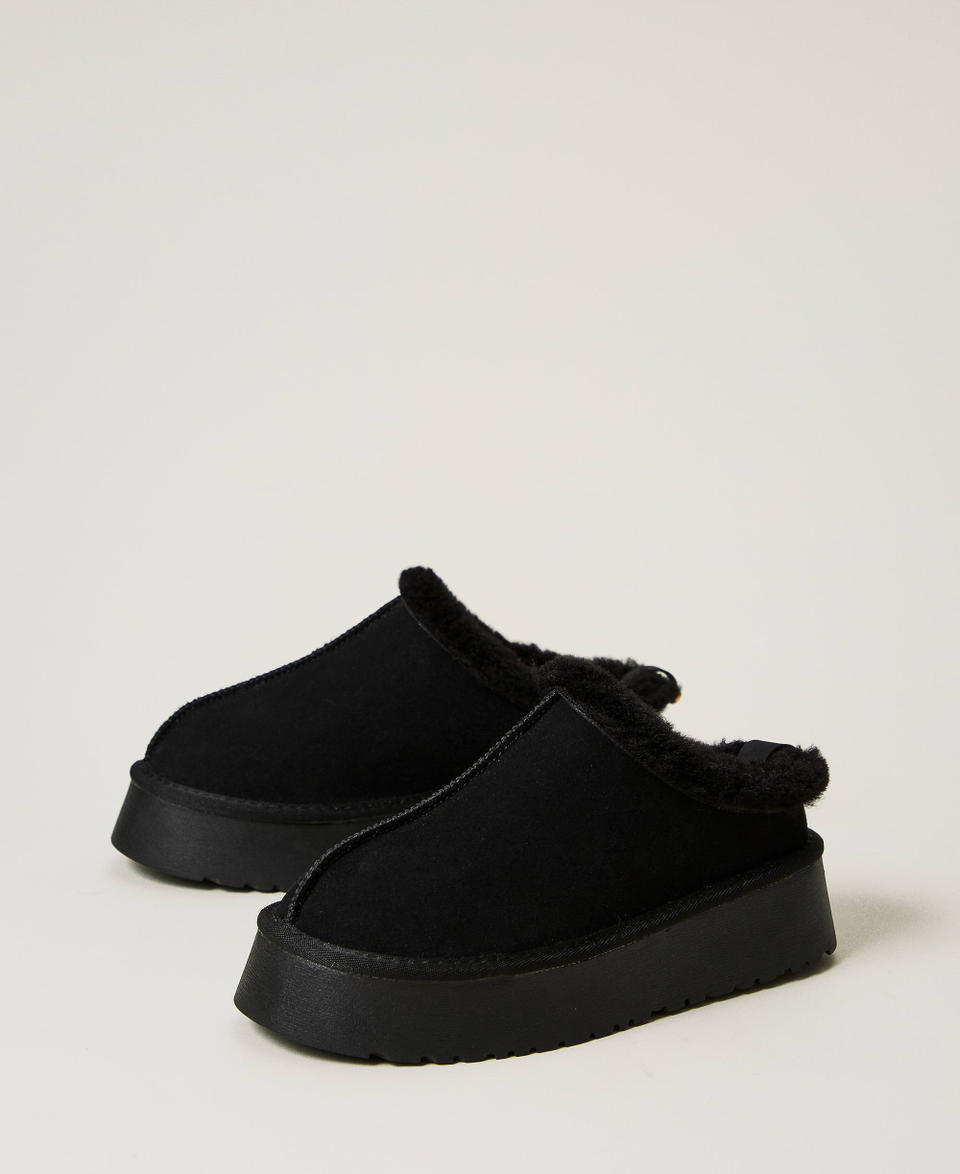 Twin Set Scarpe sabot con faux fur Shopping Online