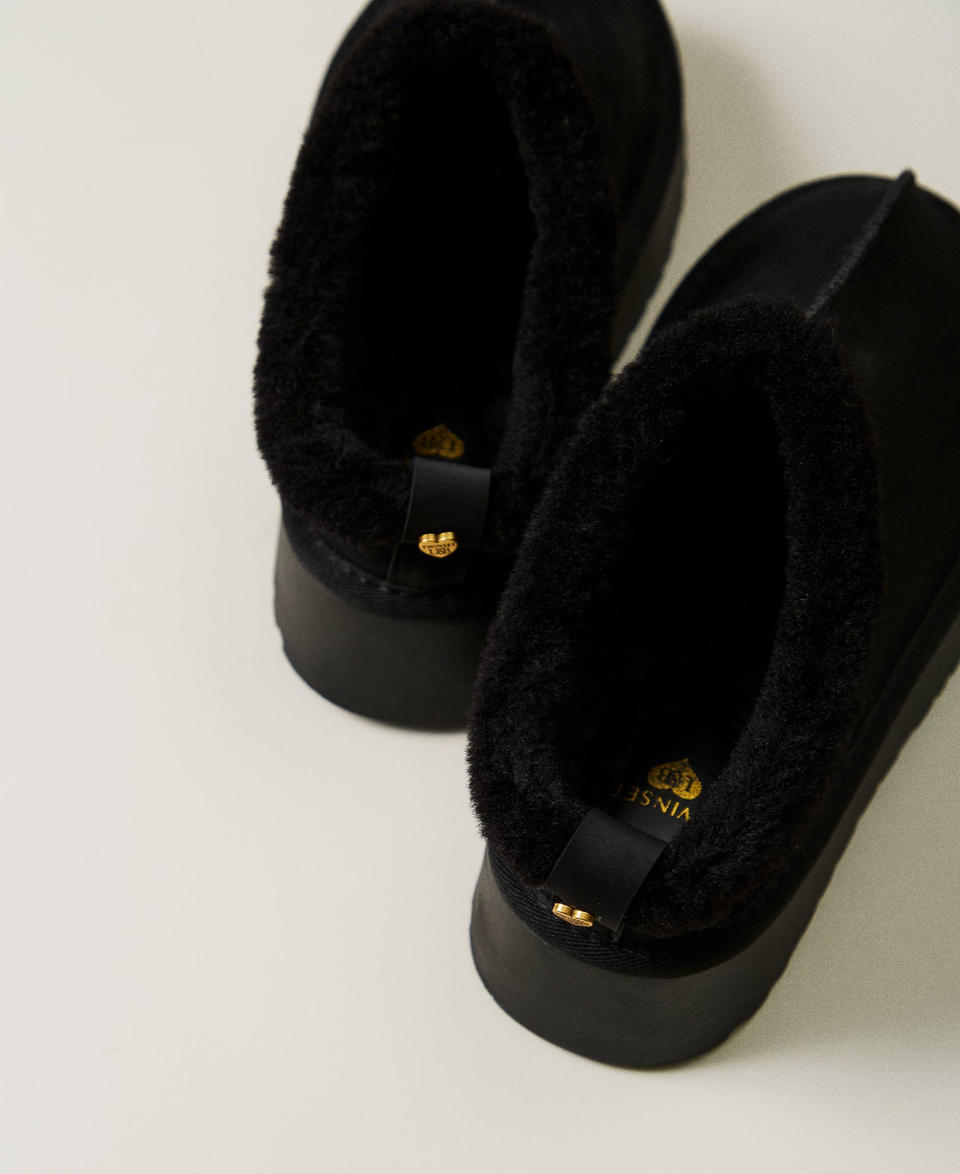 Twin Set Scarpe sabot con faux fur Shopping Online