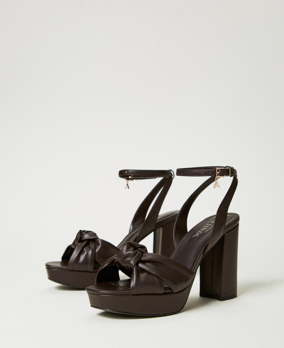 Twin Set Sandali platform con nodo Hotsell