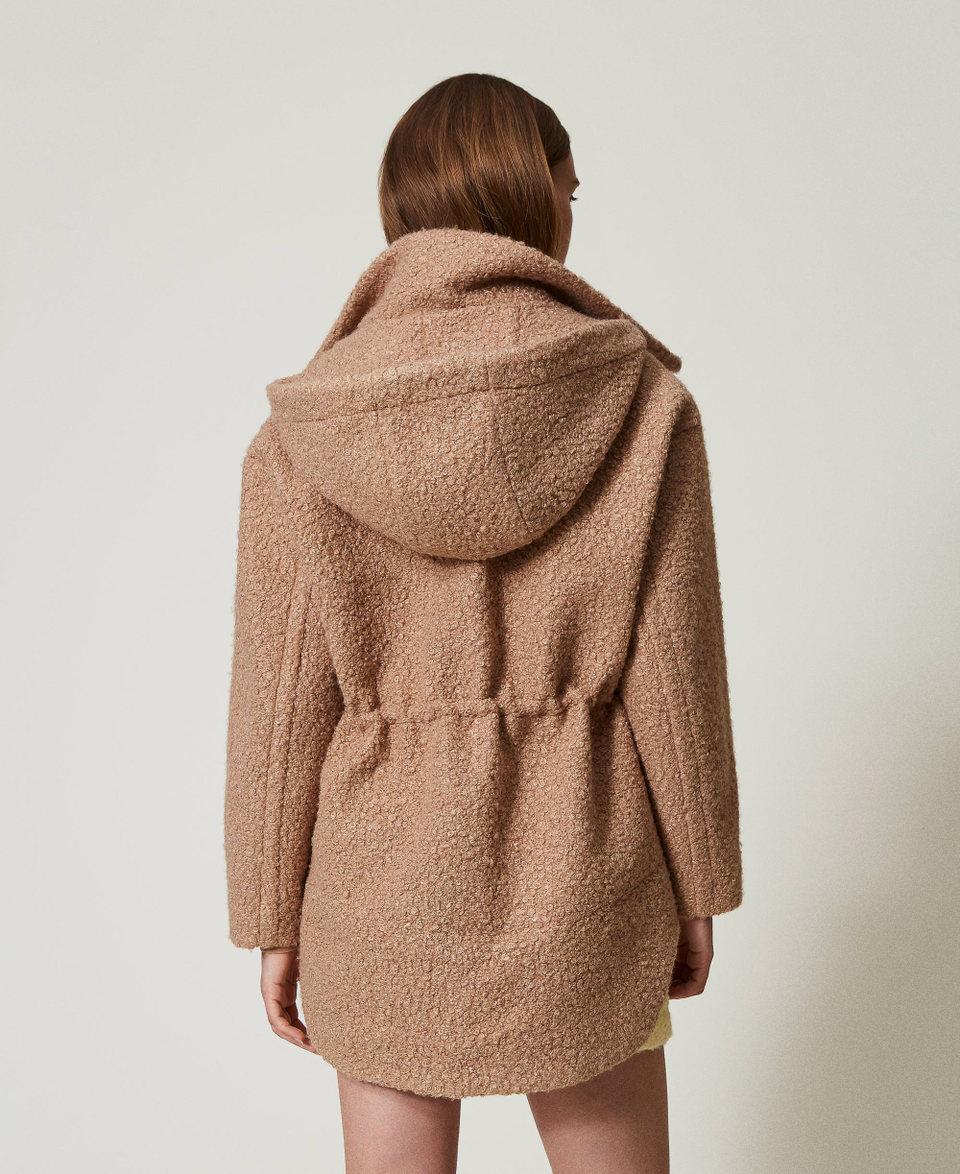 Twin Set Cappotto parka in panno arricciato Vendita Economica