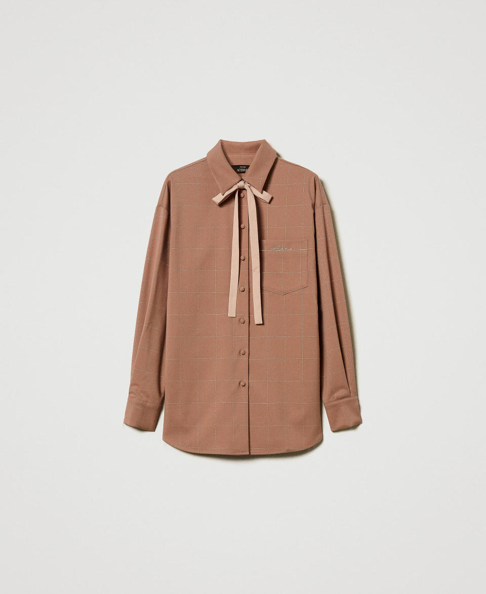 Twin Set Camicia check con lurex Vendite Flash