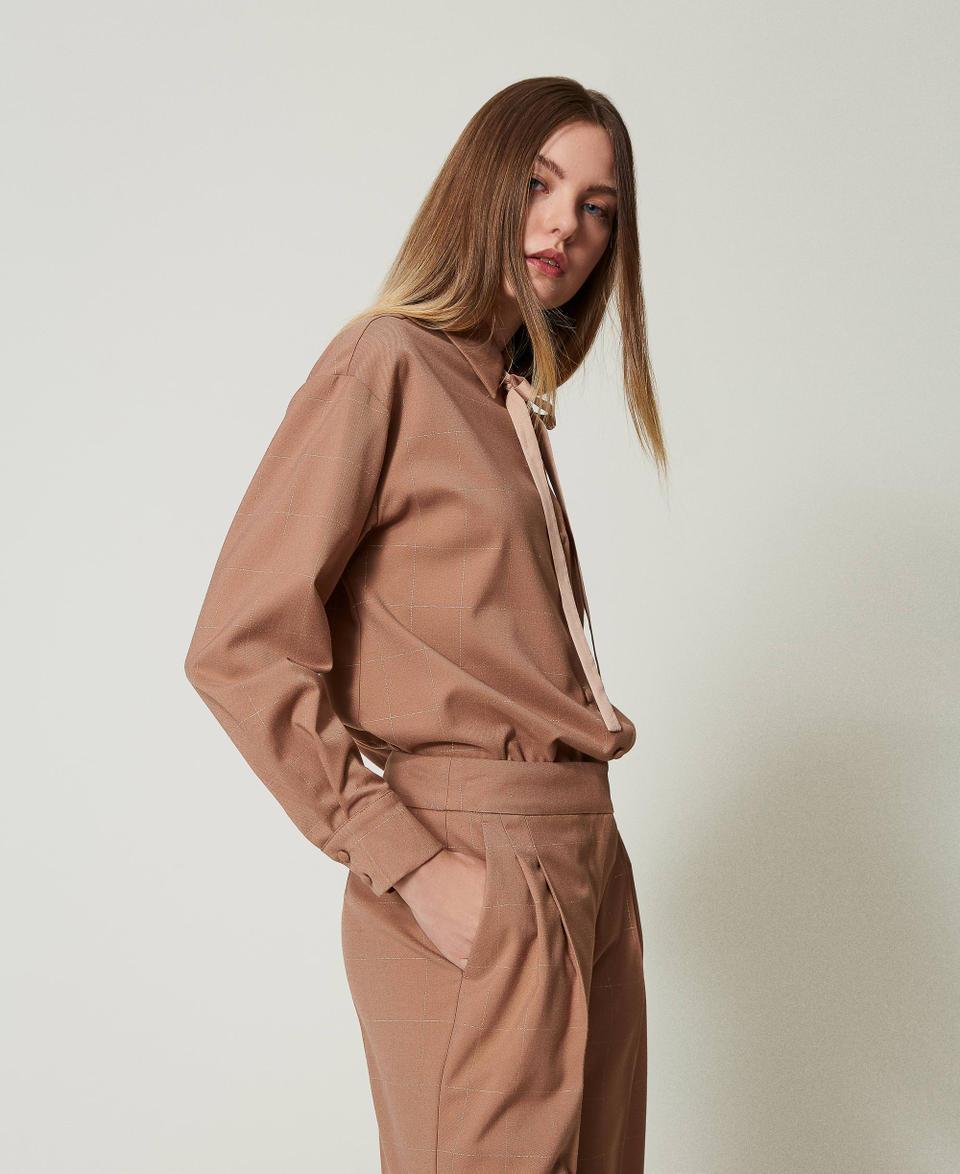 Twin Set Camicia check con lurex Vendite Flash