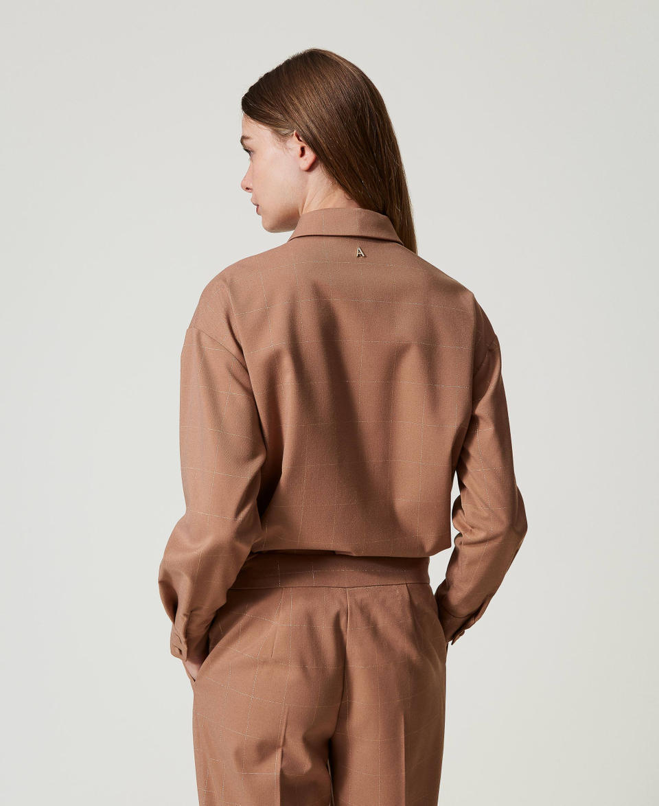 Twin Set Camicia check con lurex Vendite Flash
