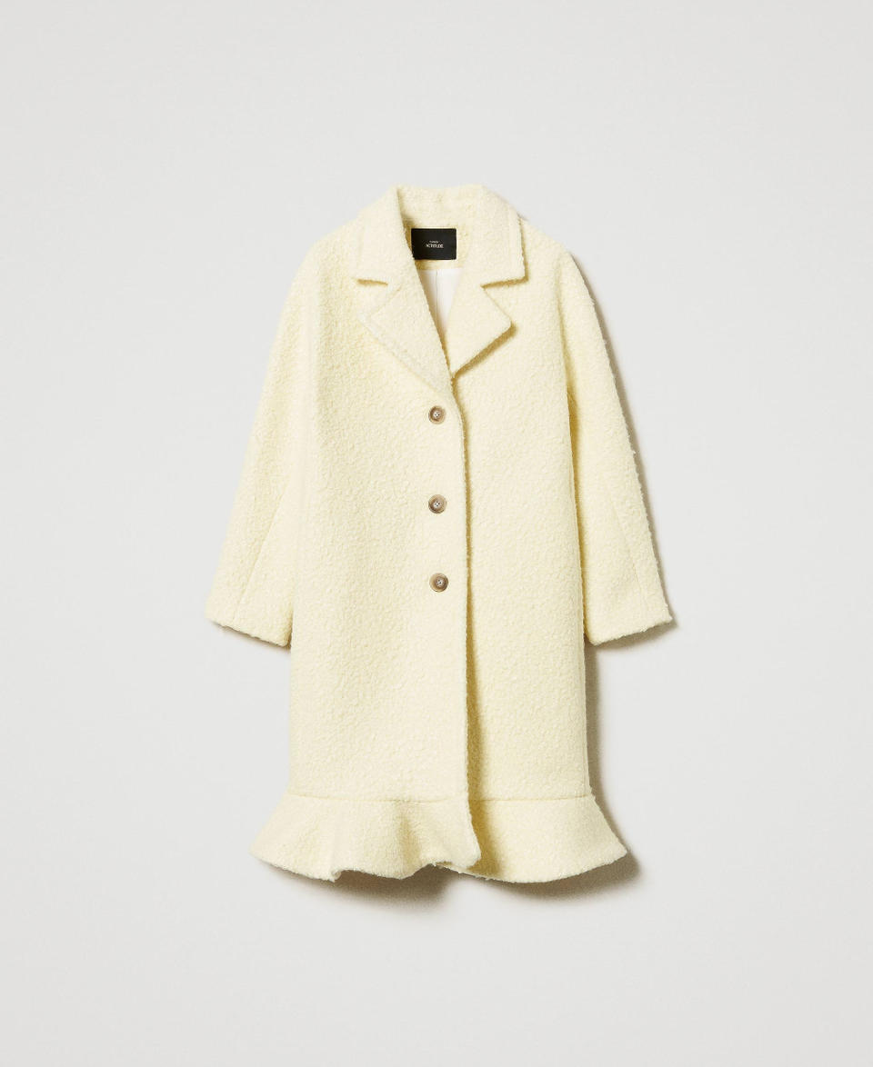 Twin Set Cappotto in panno arricciato In Saldo