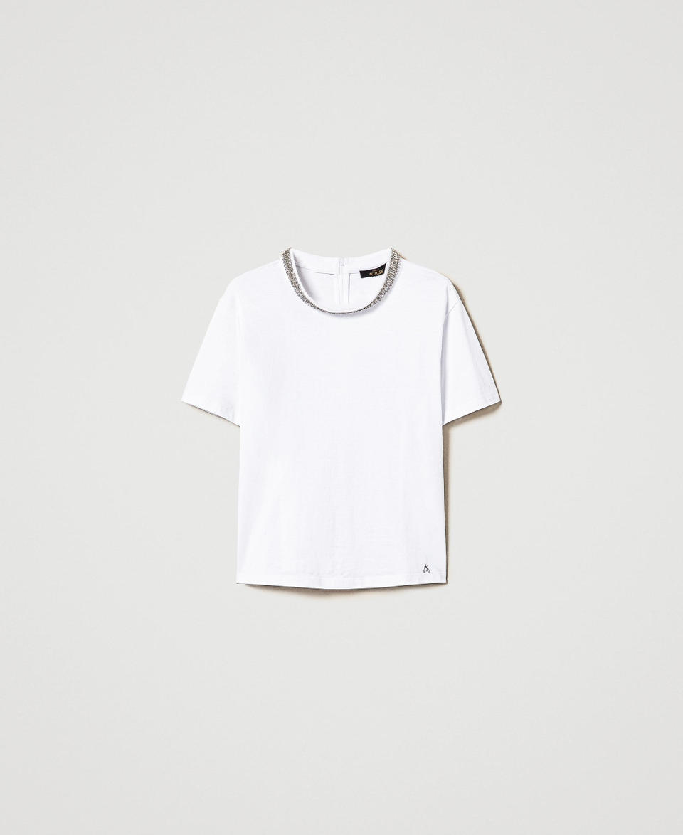 Twin Set T-shirt con ricamo a mano Italia