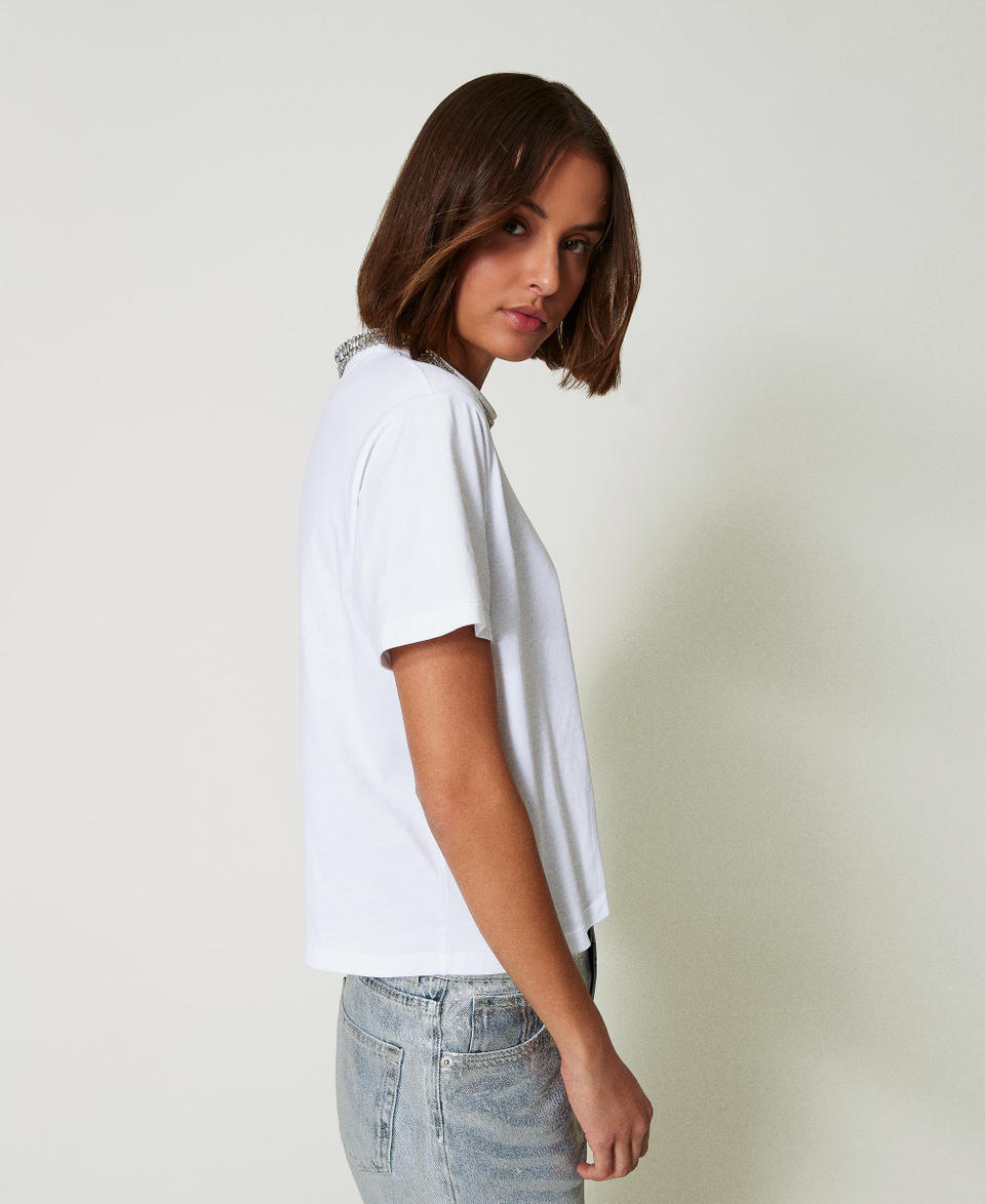 Twin Set T-shirt con ricamo a mano Italia