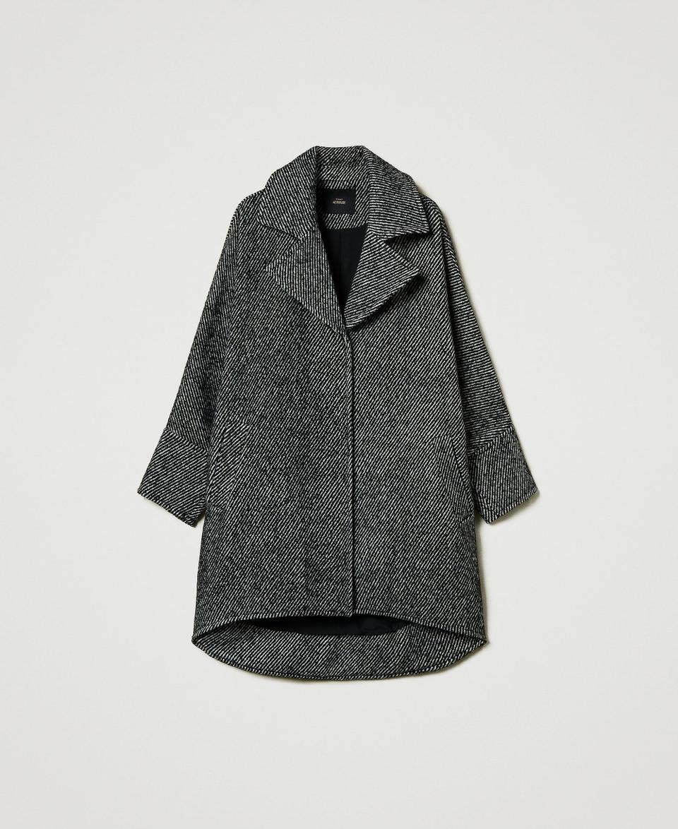 Twin Set Cappotto corto in panno bicolor Pezzi Unici