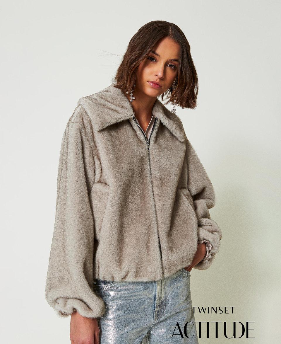 Twin Set Giacca corta in faux fur