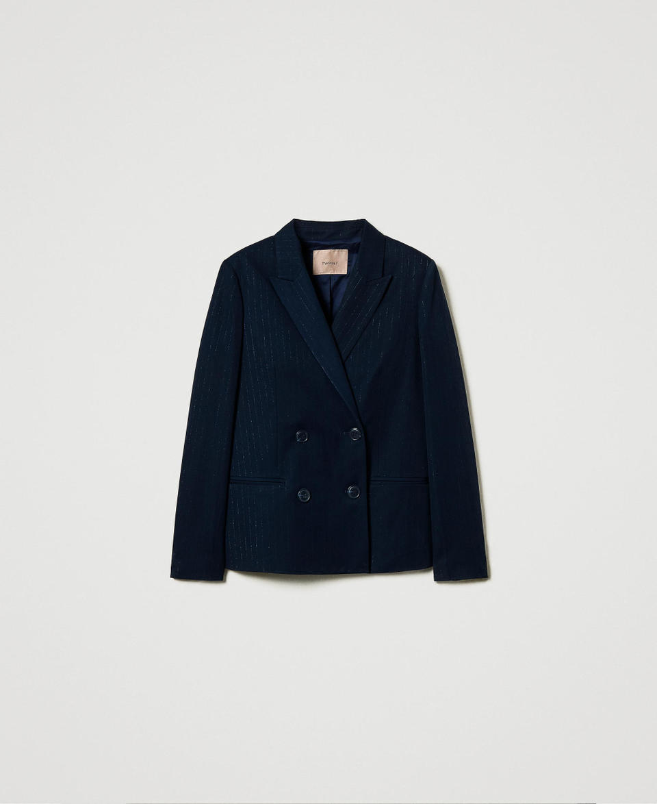 Twin Set Giacca blazer gessata lurex Acquista Ora