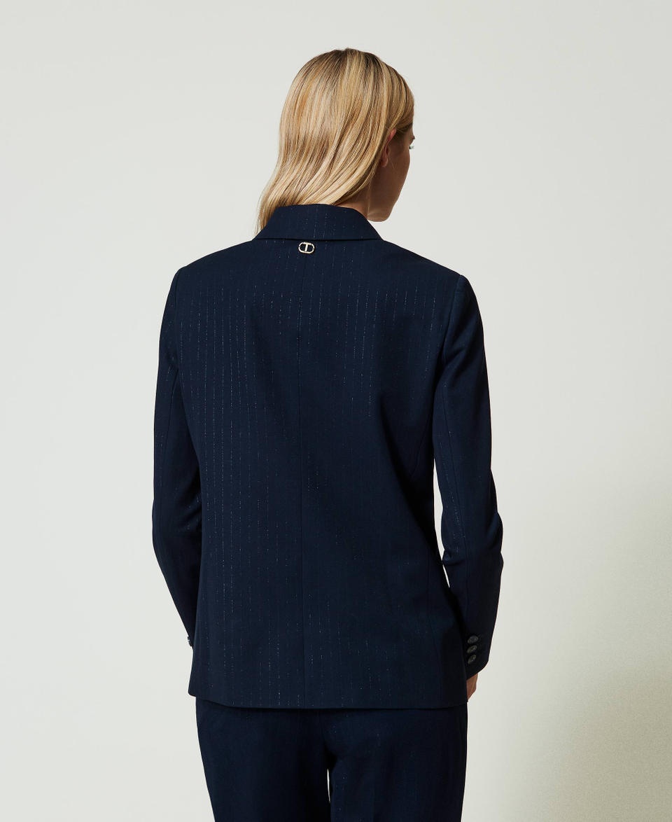 Twin Set Giacca blazer gessata lurex Acquista Ora