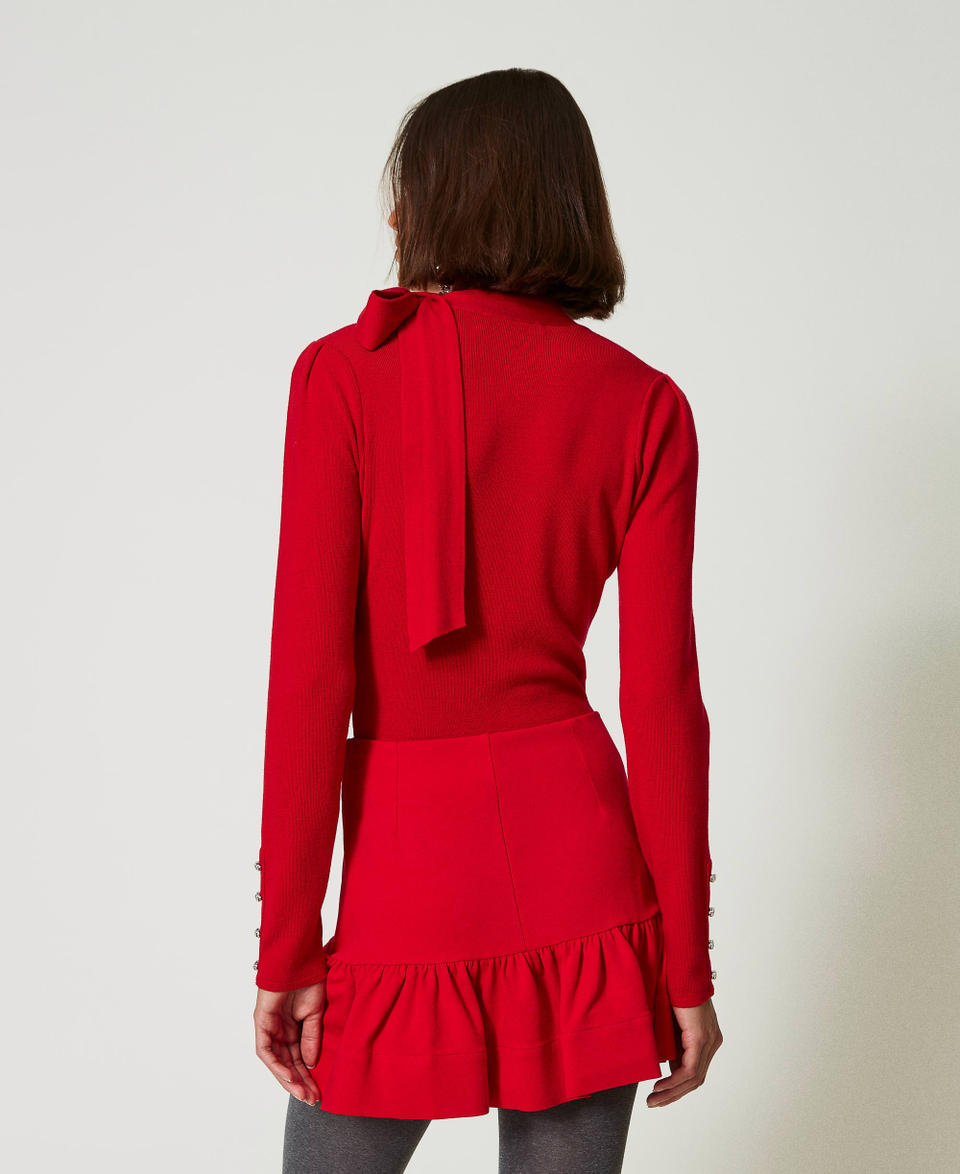 Twin Set Maglia lupetto con fiocco e ricamo Affare Del Giorno