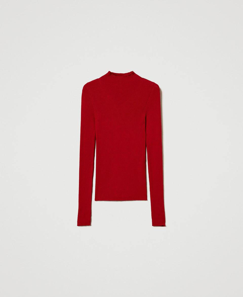 Twin Set Maglia lupetto seamless in lana Prezzo Ridotto