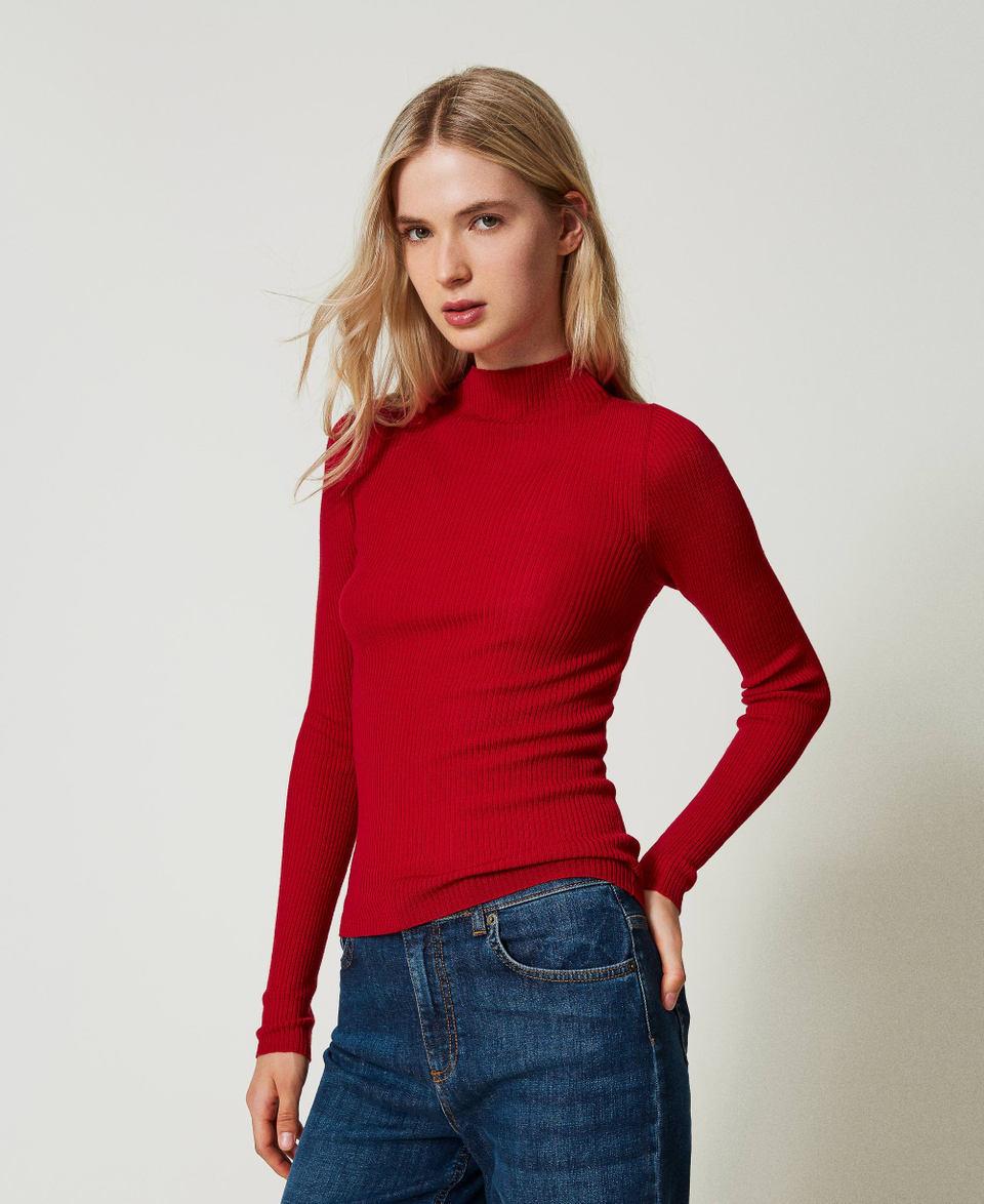Twin Set Maglia lupetto seamless in lana Prezzo Ridotto