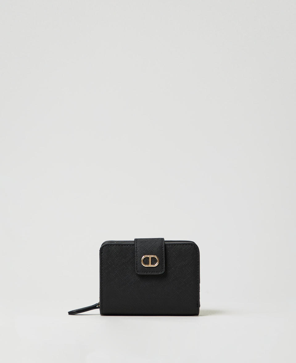 Twin Set Portafoglio con zip e bottone Oval T