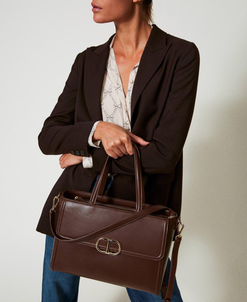 Twin Set Borsa shopper ‘Brera’ con apertura Oval T Black Friday Prezzi