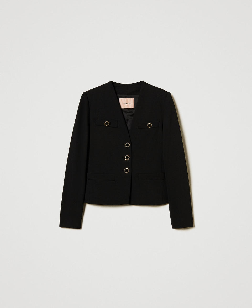 Twin Set Giacca blazer con bottoni gioiello Novità