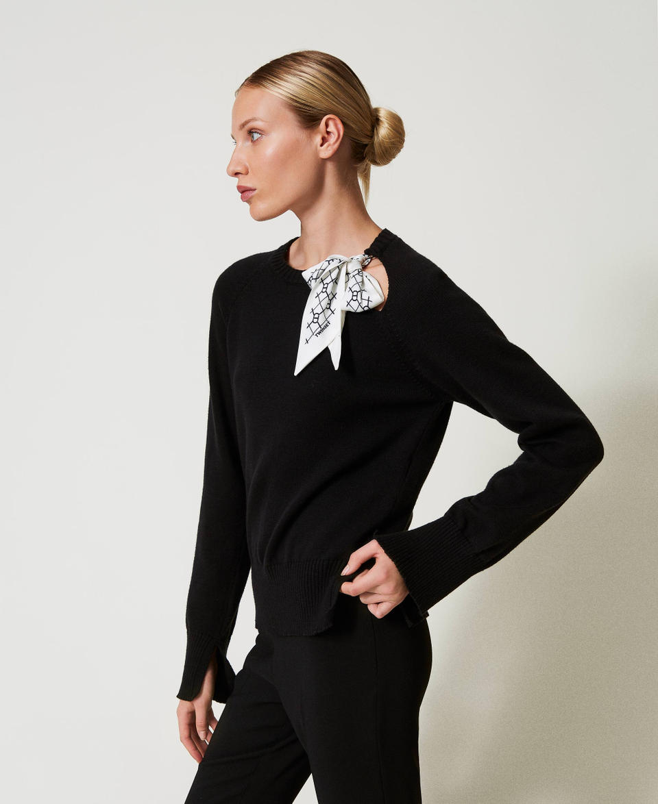 Twin Set Maglia con foulard logato Economico