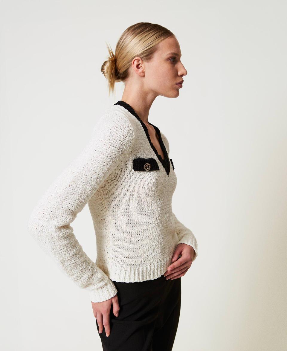 Twin Set Maglia con bottoni Oval T Vendita Calda